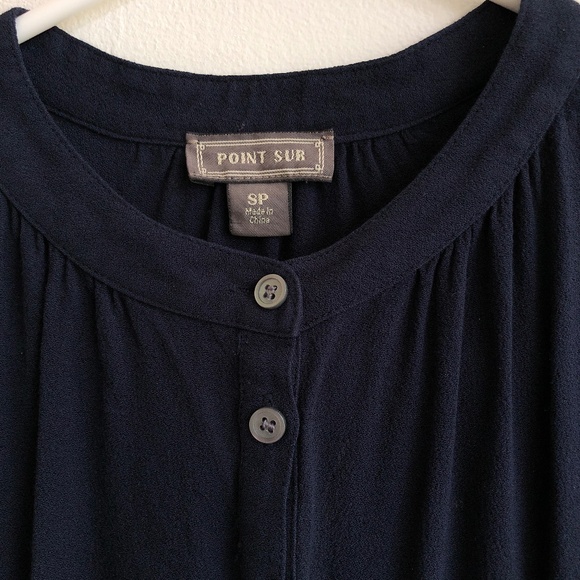 J. Crew Drapey Popover Shirt in Navy, Petite Small -  Point Sur Collection - Picture 3 of 7
